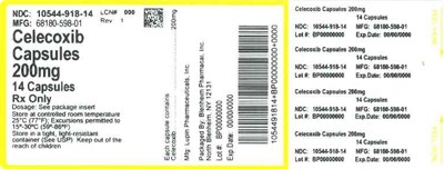 Label 200mg 14ct (Label Celecoxib Caps 200mg Bpi(10544 918 14) Lupin(68180 598 01) Rev1)